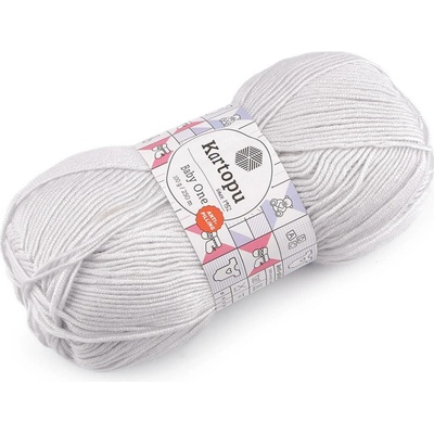 Pletací příze Baby One 100 g, střední, 1 (992) šedá nejsvětlější