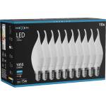 Mexen Nova 10x LED крушка пламък E14, C37, 10W, Студена - 6500K, 1055 lm - L106-E14-1065-01x10 (L106-E14-1065-01x10)