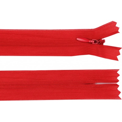 Spirálový zip skrytý No 3 délka 65 cm dederon Varianta: 148 červená, Balení: 1 ks