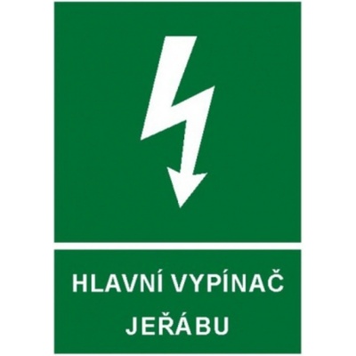 Bezpečnostní značky 6132D A4 plast Hlavní vypínač jeřábu