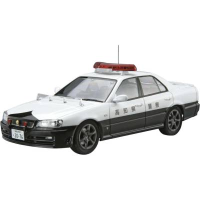 AOSHIMA The Model Car Nissan Er34 Skyline Police Car `01 Plastic Model 1:24