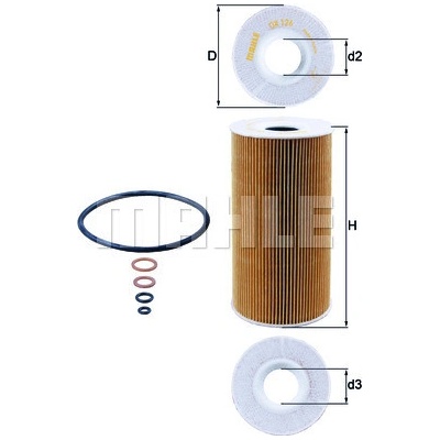 Olejový filter MAHLE ORIGINAL OX 126D (OX126D)