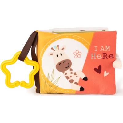 Амек Тойс Плюшена бебешка книжка Амек Тойс - Жираф, 12 х 10 cm (98850)