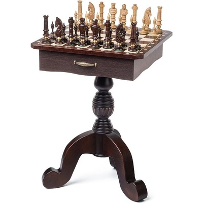 Šachový stůl se šuplíky Siena + figurky