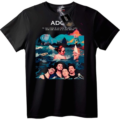 NOONEBRAND Тениска ADC Мечтано пътешествие - XS, Black