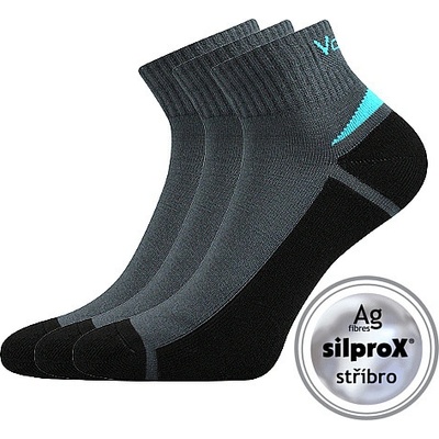 Voxx ponožky Aston silproX 3 pár tmavě šedá