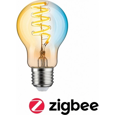 Paulmann Filament 230V Smart Home Zigbee 3.0 LED žárovka E27 7,5W měnitelná bílá stmívatelné zlatá