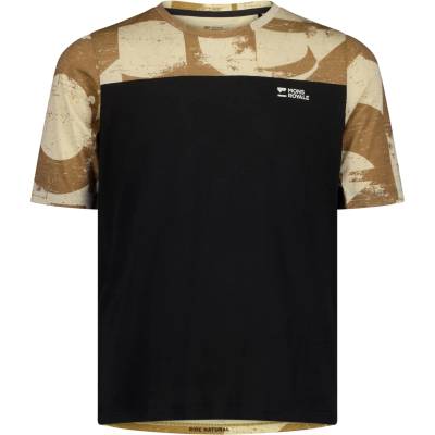 Mons Royale Мъжка фланелка с къс ръкав за колоездене Mons Royale Diversion Merino Bike Jersey S/S Cycling jersey - MR Grunge / Black (056-3548-0511)