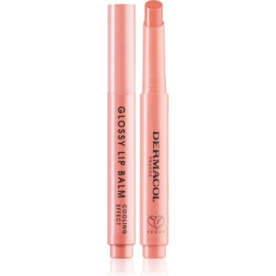 Dermacol Beauty Stick Glossy Lip Balm гланц-грижа за устни с охлаждащ ефект аромати 03 Peach 2.2 гр