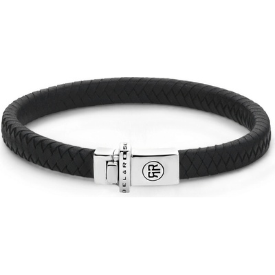 Rebel & Rose Pánsky kožený náramok Small Braided Black RR-L0139-S-S