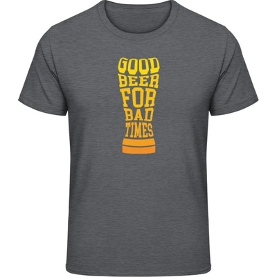 Gildan Soft-Style tričko Dobré pivo na zlé časy dark heather