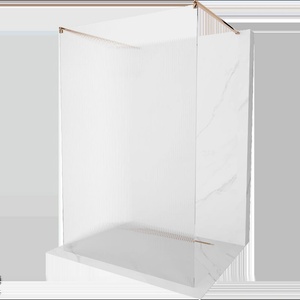 Mexen Kioto самостоятелна душ стена 120 x 200 см, ивици 8 мм, розово злато (800-120-002-60-09)