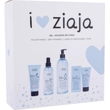 Ziaja I ♥ Ziaja Jeju micelárna voda Jeju 390 ml + peelingová pasta proti čiernym bodkám Jeju 75 ml + pleťové tonikum Jeju 200 ml + hydratačná krémová pena Jeju SPF 10 50 ml pre ženy