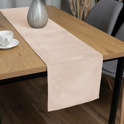 Biante Sametový běhoun Velvet Premium SVP-020 Béžový 35x180 cm