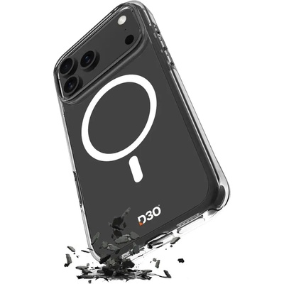 PURO Impact Clear D3O TPU+PC калъф, съвместим с MagSafe за iPhone 17 Pro Max - прозрачен (PUIPC17P69IMPCLD3OTR)