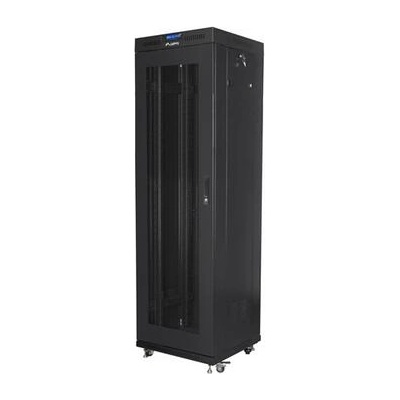 Lanberg Комуникационен шкаф, Lanberg rack cabinet 19" free-standing 42U/600x600 (flat pack) with mesh door lcd black v2 (FF01-6642-23BL)