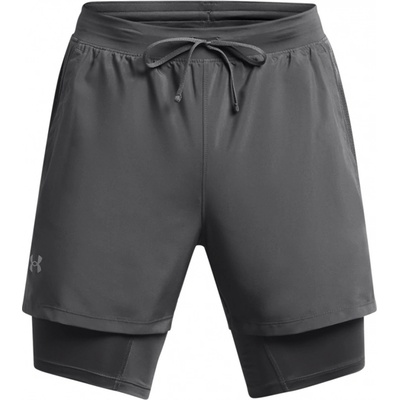 Under Armour UA LAUNCH 5'' 2-IN-1 shorts 1382640-025 šedá