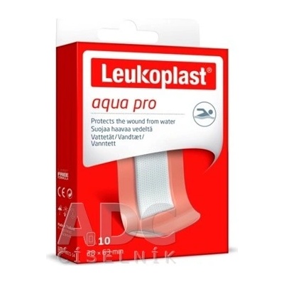 Leukoplast Aqua pro náplasť na rany vodeodolná 38 x 63 mm 10 ks