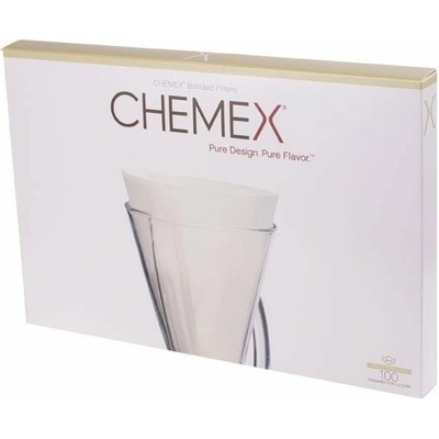 Filter na kávu Chemex papierové filtre pre 1-3 šálky, biele, 100ks (FP-2)