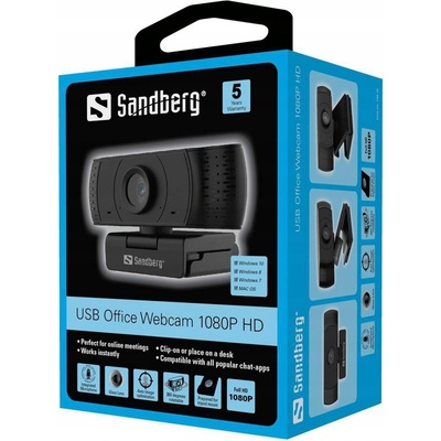 Sandberg USB Office Webcam 1080P HD