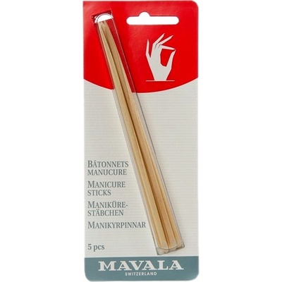 Mavala Manicure stick dřívko na zatlačení nehtové kůžičky 5 ks
