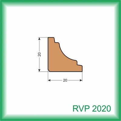 Kodrefa Drevená rohová lišta RVP 2020 2m
