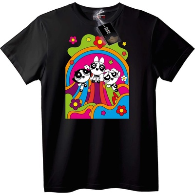 NOONEBRAND Тениска Powerpuff Girls с дъга - 2XL, White