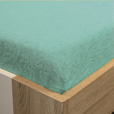 Homa žakar new prostěradlo ocean green 180x200
