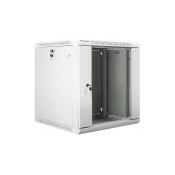 Lanberg Стенен метален шкаф от разглобяем пакет, Lanberg, 12U, 600x600mm, 19", сив