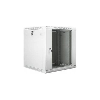 Lanberg Стенен метален шкаф от разглобяем пакет, Lanberg, 12U, 600x600mm, 19", сив