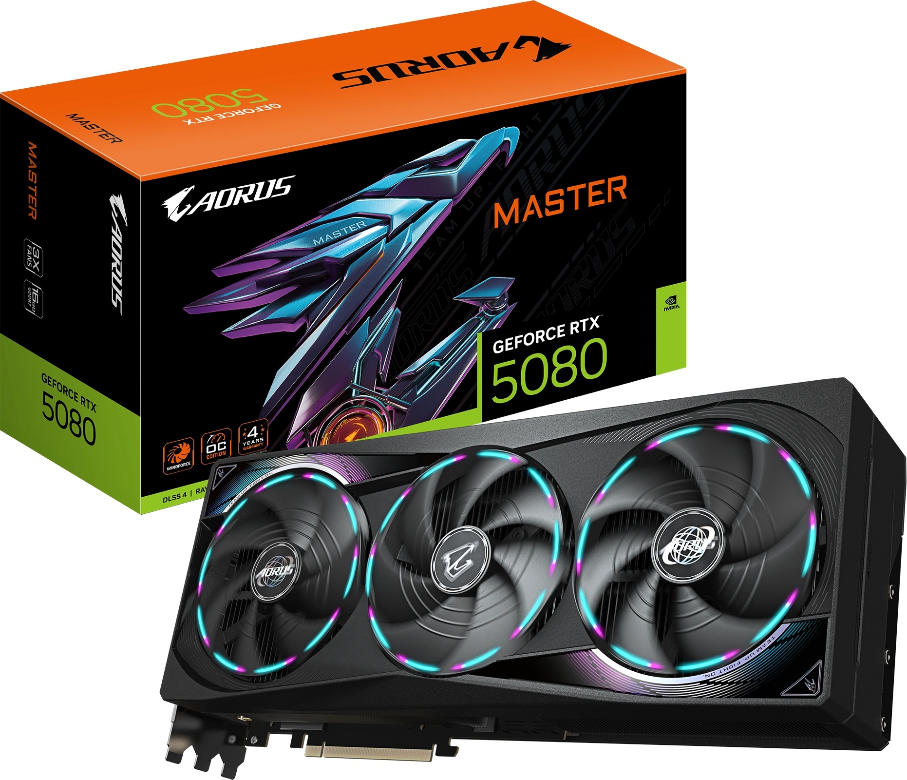 GIGABYTE GeForce RTX 5080 AORUS MASTER 16GB GDDR7 256bit (N5080AORUS M-16GD)