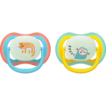 Image 1 of Philips Залъгалки Philips Avent - Ultra Air Night, 18 м, 2 броя, маймунка/леопард (SCF376/32)