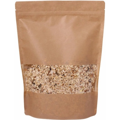 Doypack sáček 250*340 mm, 3000 ml, s menším okénkem, papírový, 100 ks
