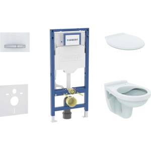 Geberit Duofix - Комплект за монтаж пред стена, тоалетна Alpha и седалка, бутон Sigma50, алпийско бяло SANI11CD3131 (SANI11CD3131)