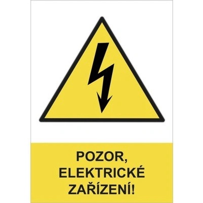 Samolepka "Pozor elektrické zařízení" 52x74 mm