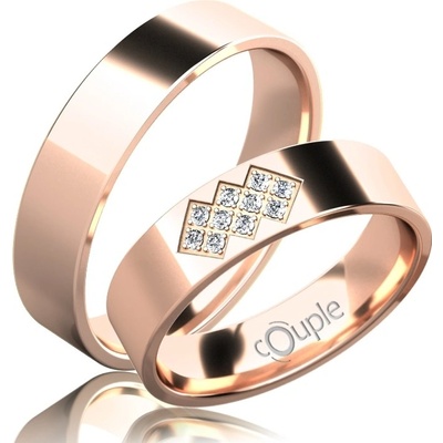 FLAMENCO snubní prsteny červené zlato C 5 PCW 2