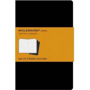 Moleskine Ruled Cahier L - Black Cover (3 Set) | Moleskine (ISBN: 9788883704956)