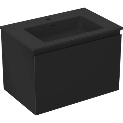 Orio баня шкаф 70 cм с мивка Otis, 1 чекмедже, черна мат - 91A10-07047-1-BF71-W18M71 (91A10-07047-1-BF71-W18M71)