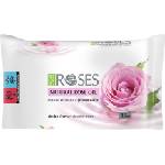 Nature of Agiva Roses Влажни кърпички с розово масло, 15 броя - baby