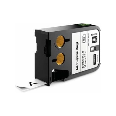 DYMO XTL 1868752, 19mm x 7m, черен печат/бял фон, оригинална лента (1868752)