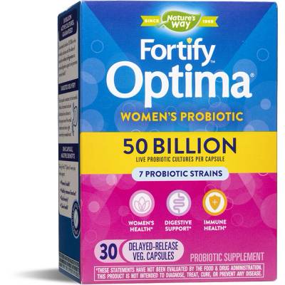 Nature's Way Фортифай Оптима Пробиотик за Жени Extra Strength 50 млрд. активни пробиотици, 7 щама формула 30 V капсули | Nature’s Way (10336)