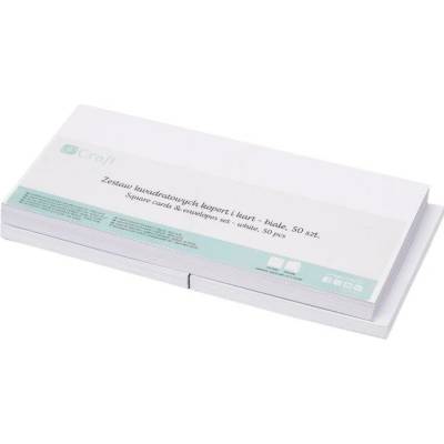 DP Craft Obálka a přání 13,5x13,5 cm bílé 50ks 250g/m2