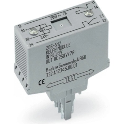 WAGO 286-312/004-000, 286-312/004-000 zátěžové relé, 200 V/DC, 250 V/AC, 1 ks