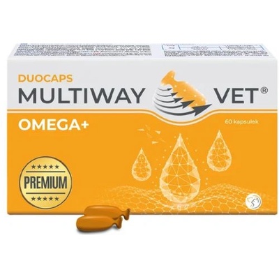 JM Sante Multiway vet® duocaps omega+ - капсули с отвиващ се капак за добавка на мастни киселини за кучета и котки, 60 капсули