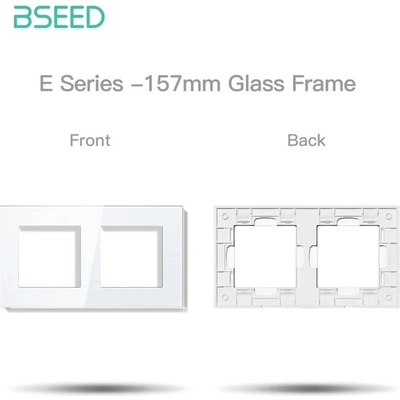 BSEED prepínač/zásuvkový panel - Echo Click Biela Sklo 2
