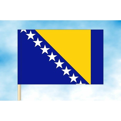 LIBEA, s.r.o. Vlajka Bosny a Hercegoviny Rozměr: 100×150 cm, Uchycení: Návlek na žerď