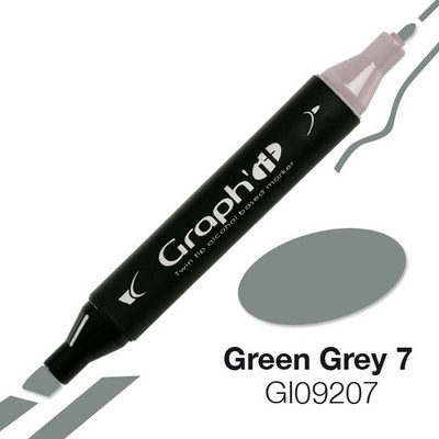 Lihová fixa GRAPH'IT oboustranná Fine & Chisel, Green Grey 7