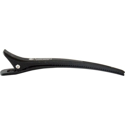 Karbonové klipsy do vlasov Hairway - 12 cm, čierne - 6 ks (42031)