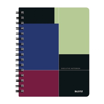 Leitz Тетрадка със спирала Leitz Executive Be Mobile, PP корица, A5, математика, черно-лилаво (44560000) (44560000)