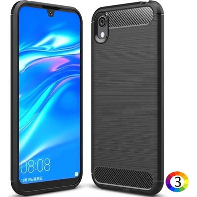Huawei Y5 (2019) / Honor 8S Удароустойчив Carbon Fiber Калъф и Протектор